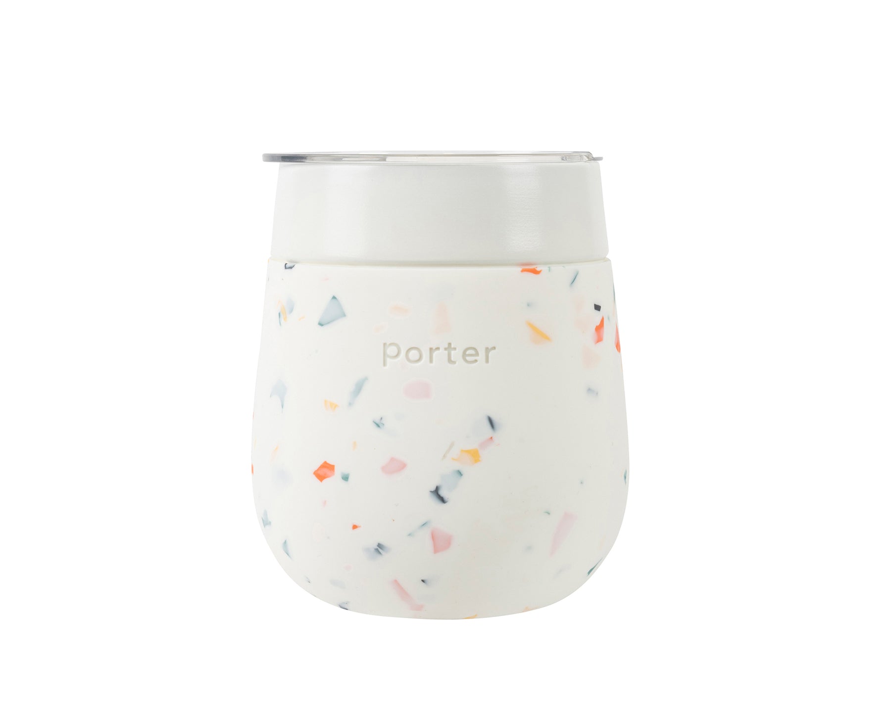 Porter Ceramic Stainless Steel Cup in Cream Terrazzo by W&P