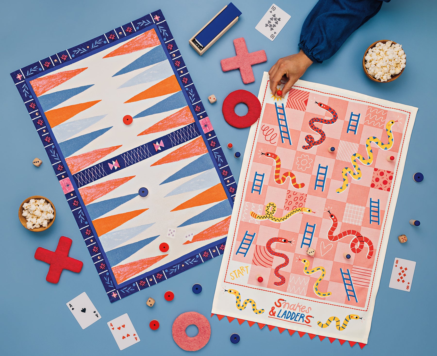 Snakes & Ladders Dish Towel by Danica Jubilee