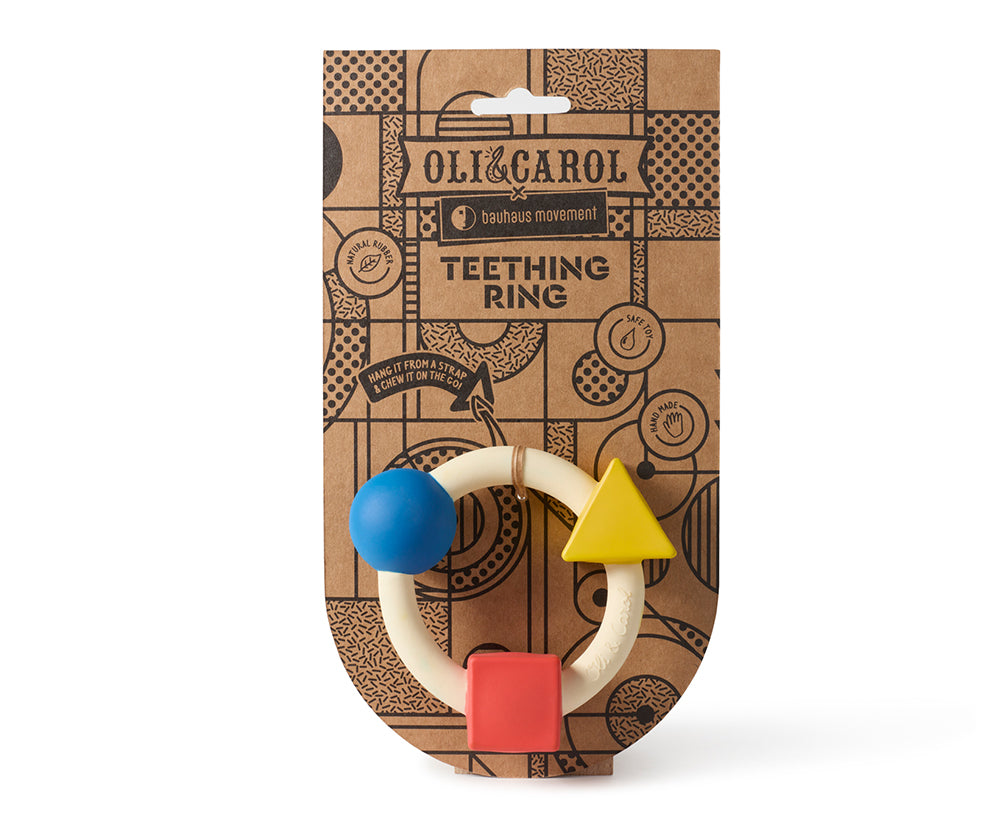 Bauhaus Chewable Toy in Primary Colors by Oli & Carol