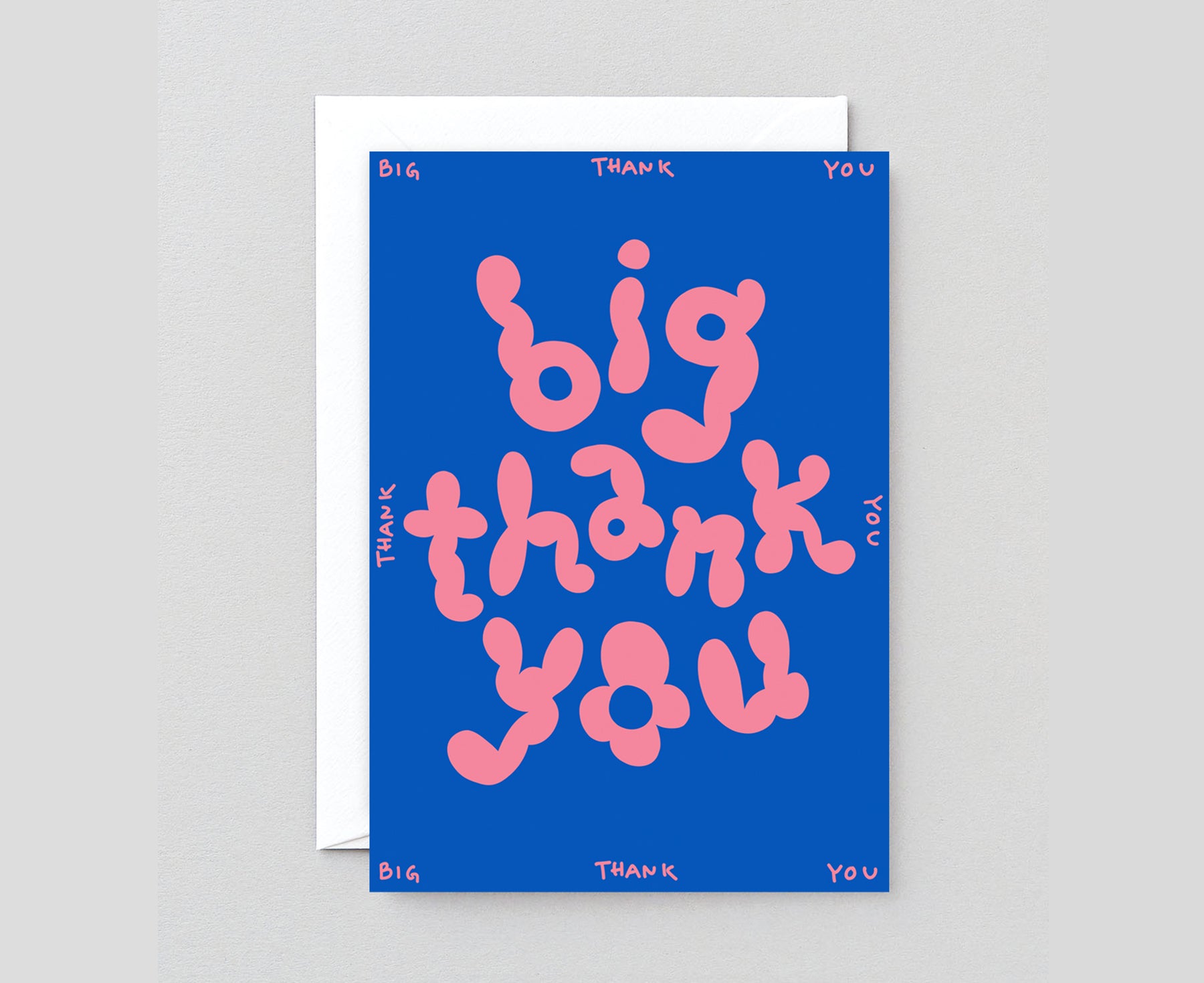 Bubble Letters Embossed Card - Big Thank You - by Wrap