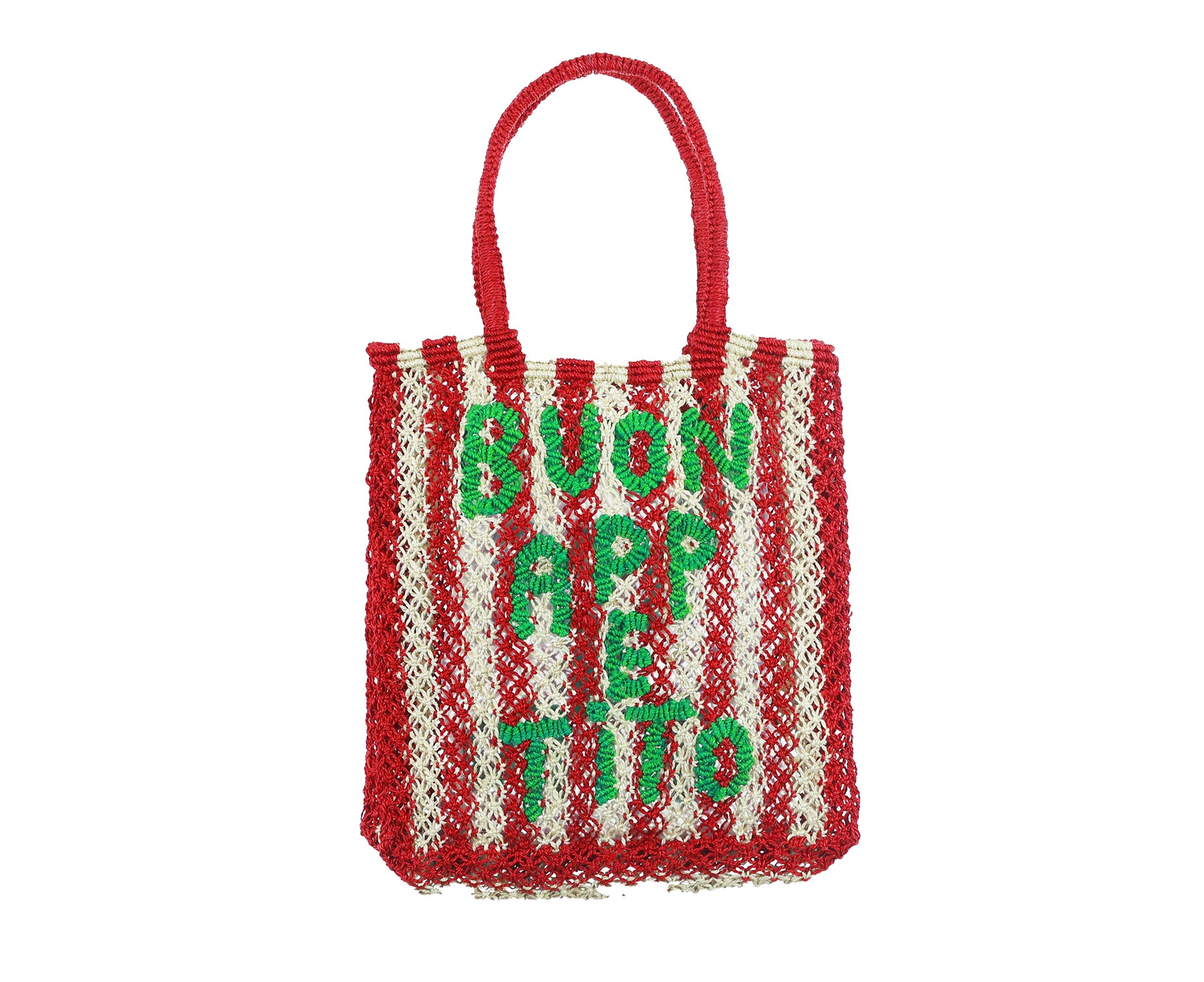 Jute Word Bag - Buon Appetito in Red - by The Jacksons