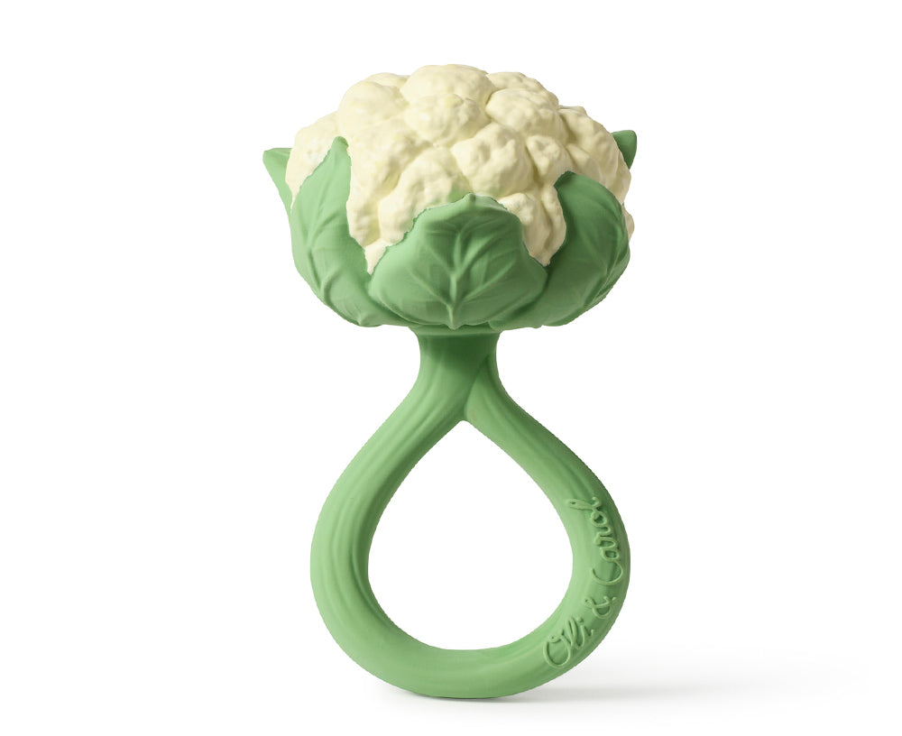 Cauliflower Chewable Rattle by Oli & Carol