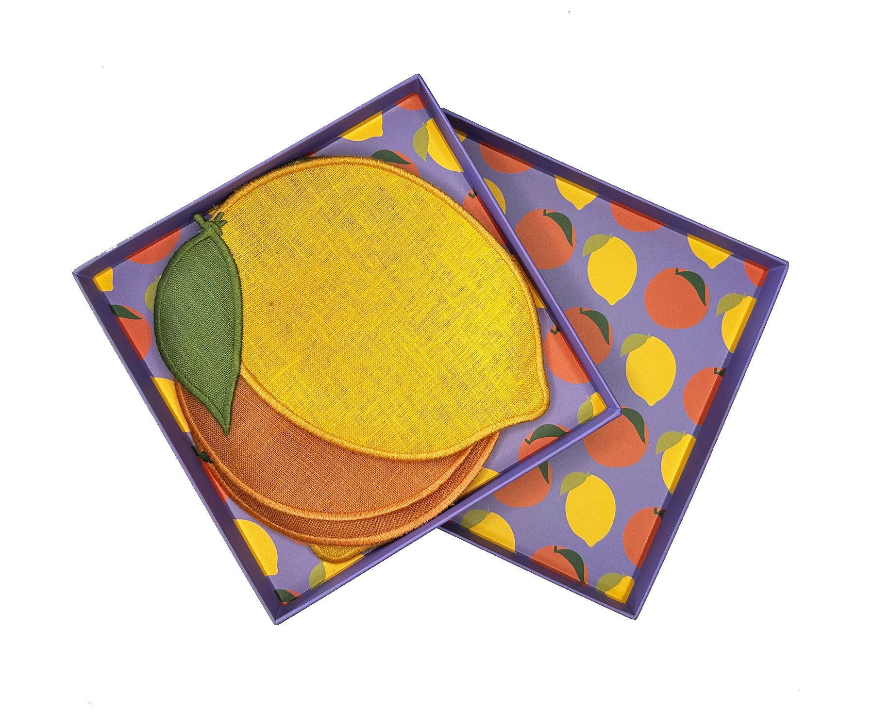 Cocktail Napkin Set - Citrus - by Piecework