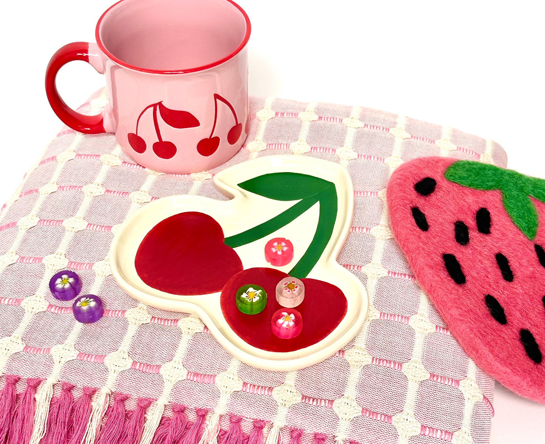 Hopsack Tablecloth in Bazooka by Dove & Donkey