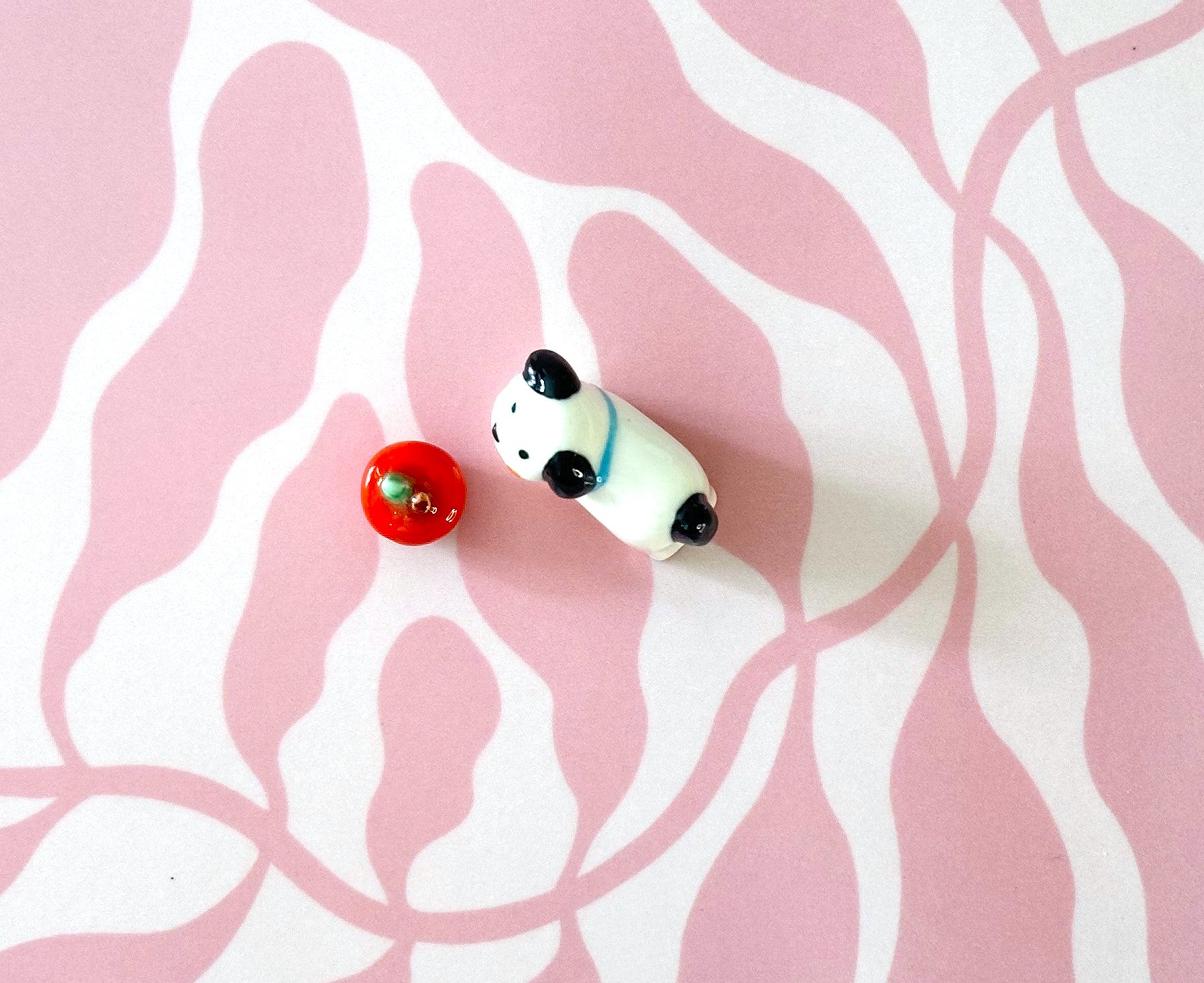 Tiny Ceramic Matchbox Token - Apple - by Lisa Angel