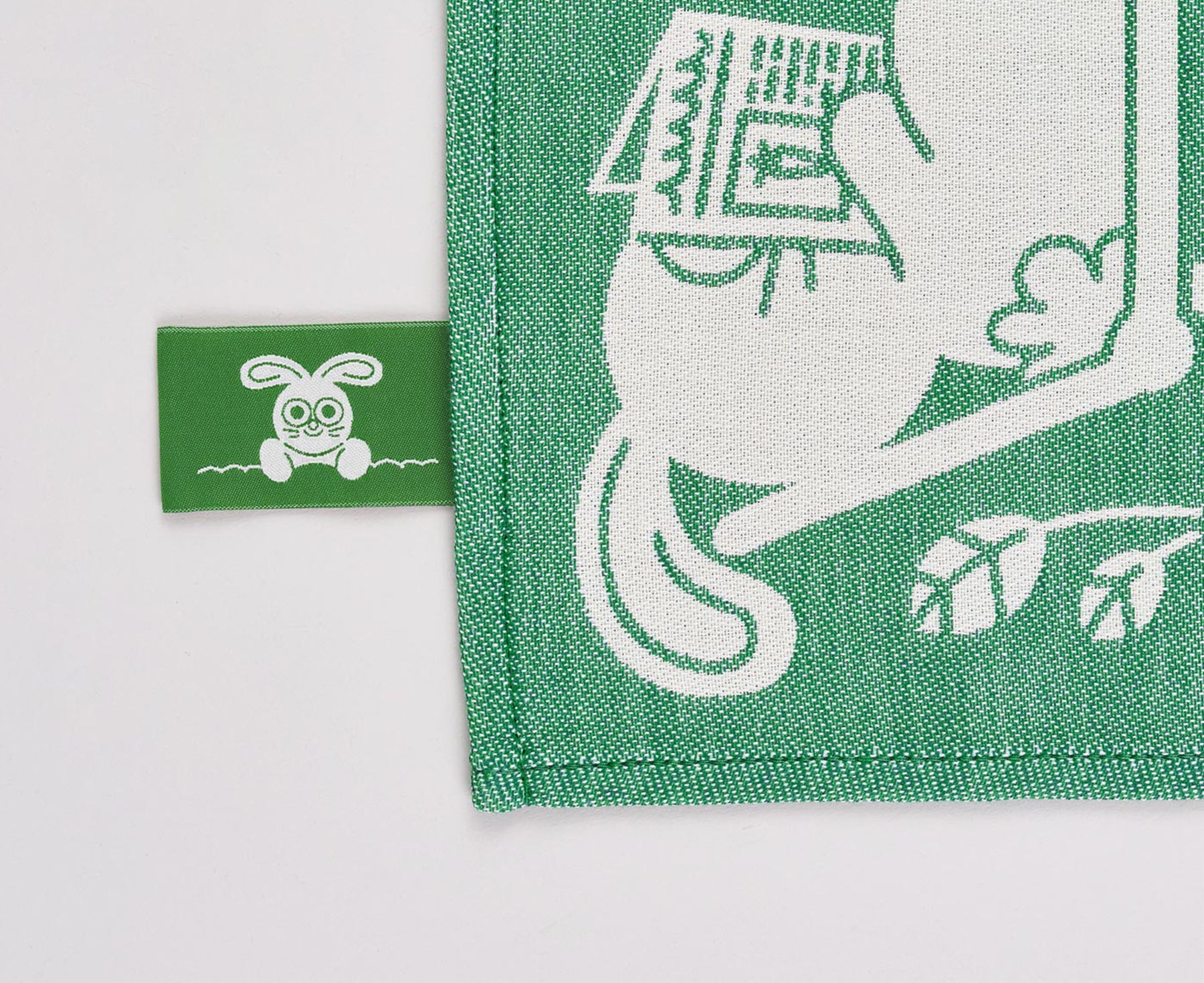 Woven Cotton Dish Towel - Garden Rabbits - by Wrap