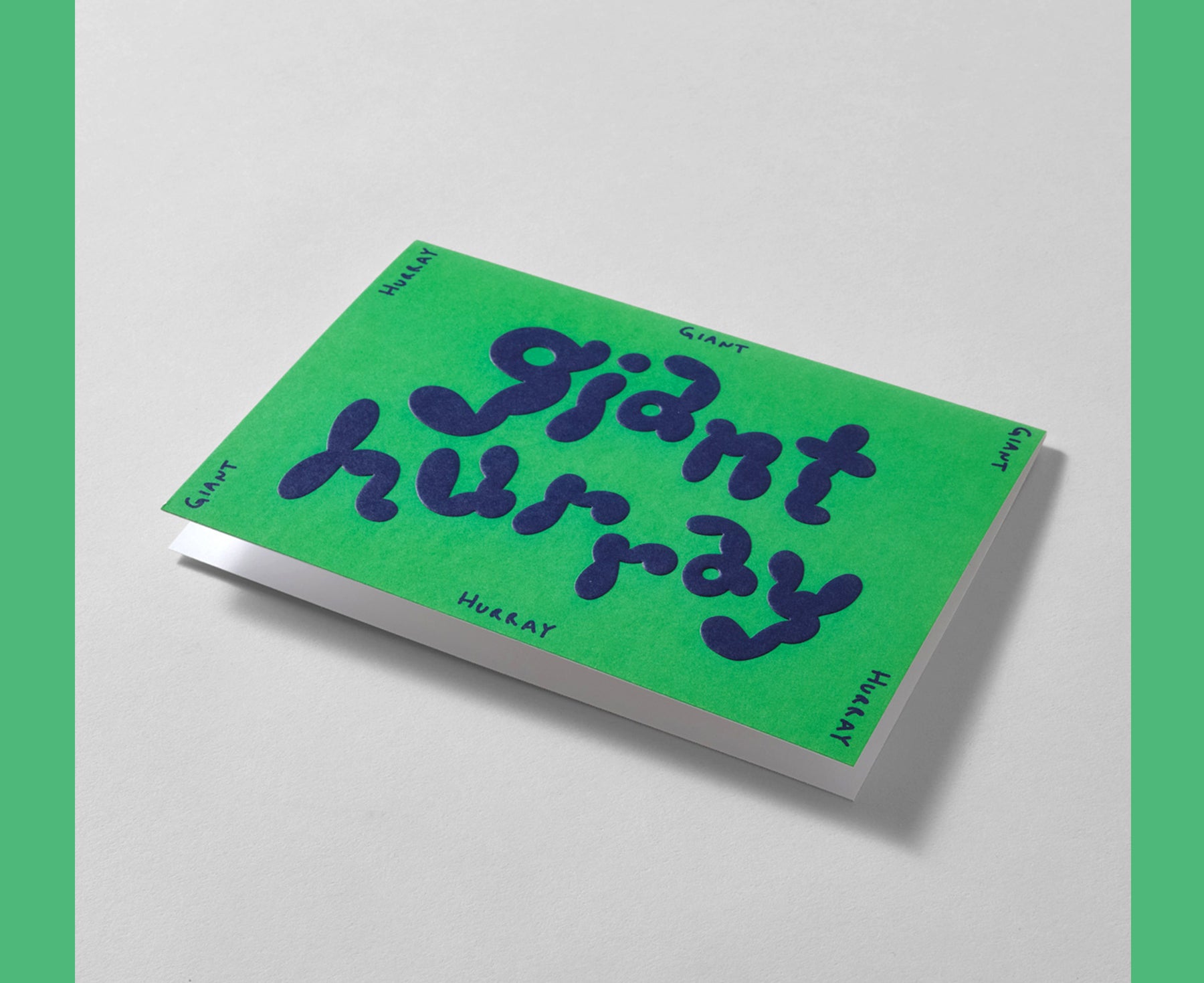 Bubble Letters Embossed Card - Giant Hurray - by Wrap