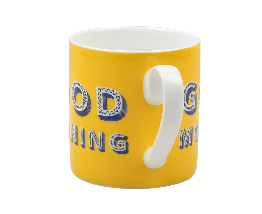 Word Porcelain Mug - Good Morning - by Jamida
