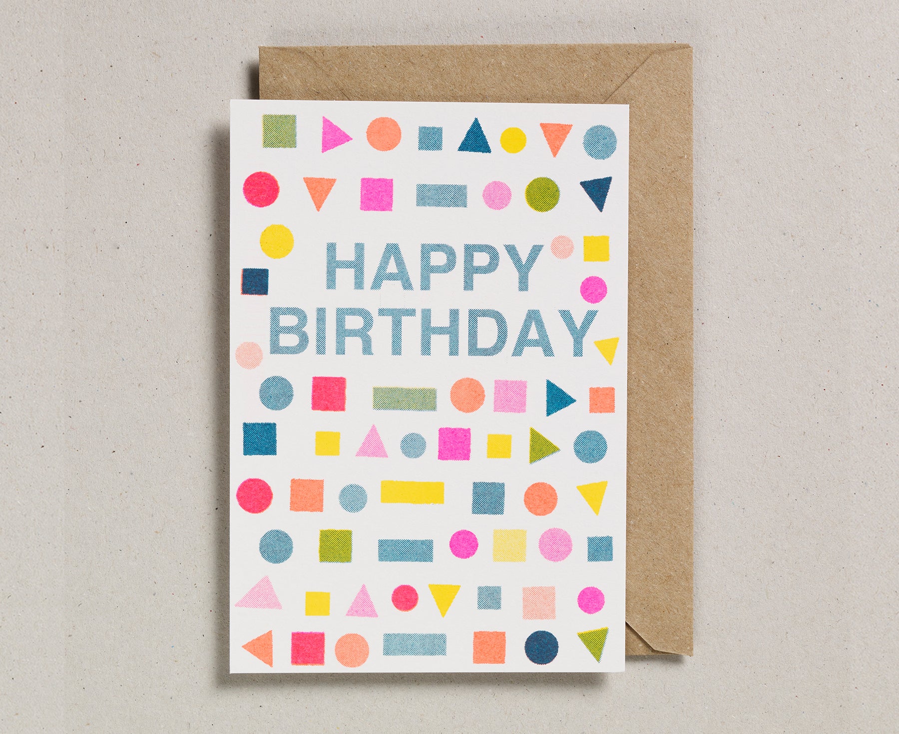 Birthday Card - Bright Shapes - by Petra Boase