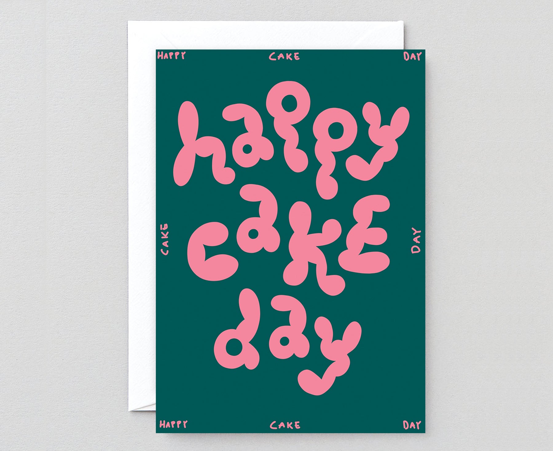 Bubble Letters Embossed Card - Happy Cake Day - by Wrap