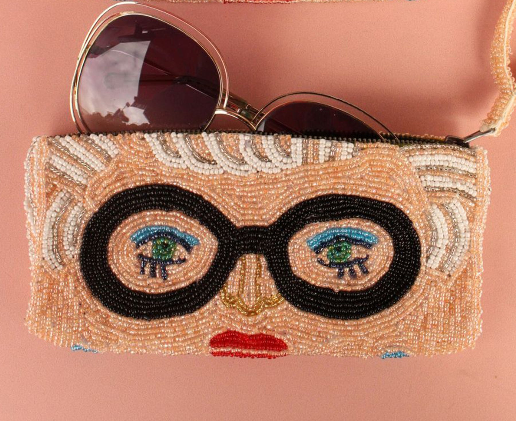 Iris Lunette Beaded Pouch by The Jacksons