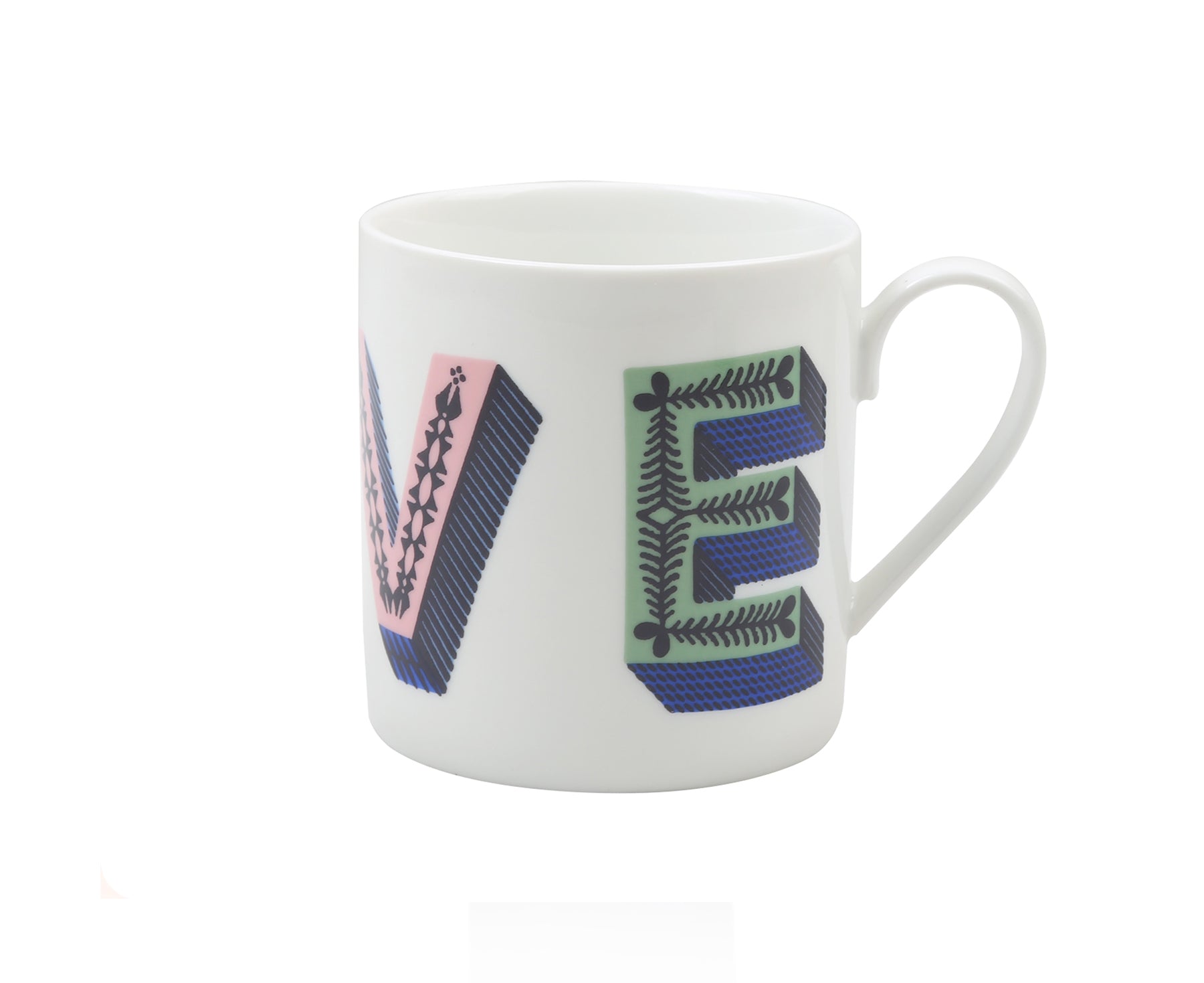 Word Porcelain Mug - Love - by Jamida