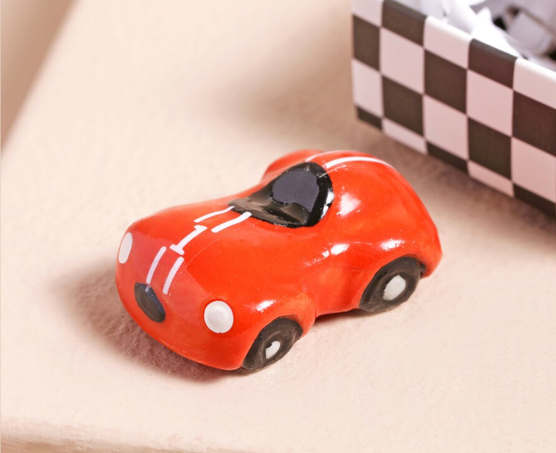 Tiny Ceramic Matchbox Token - Car - by Lisa Angel