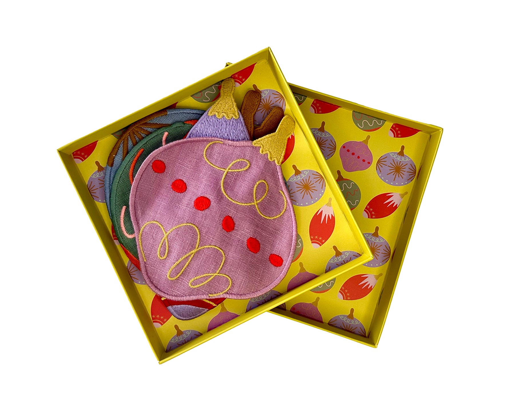 Cocktail Napkin Set - Deck the Halls - by Piecework