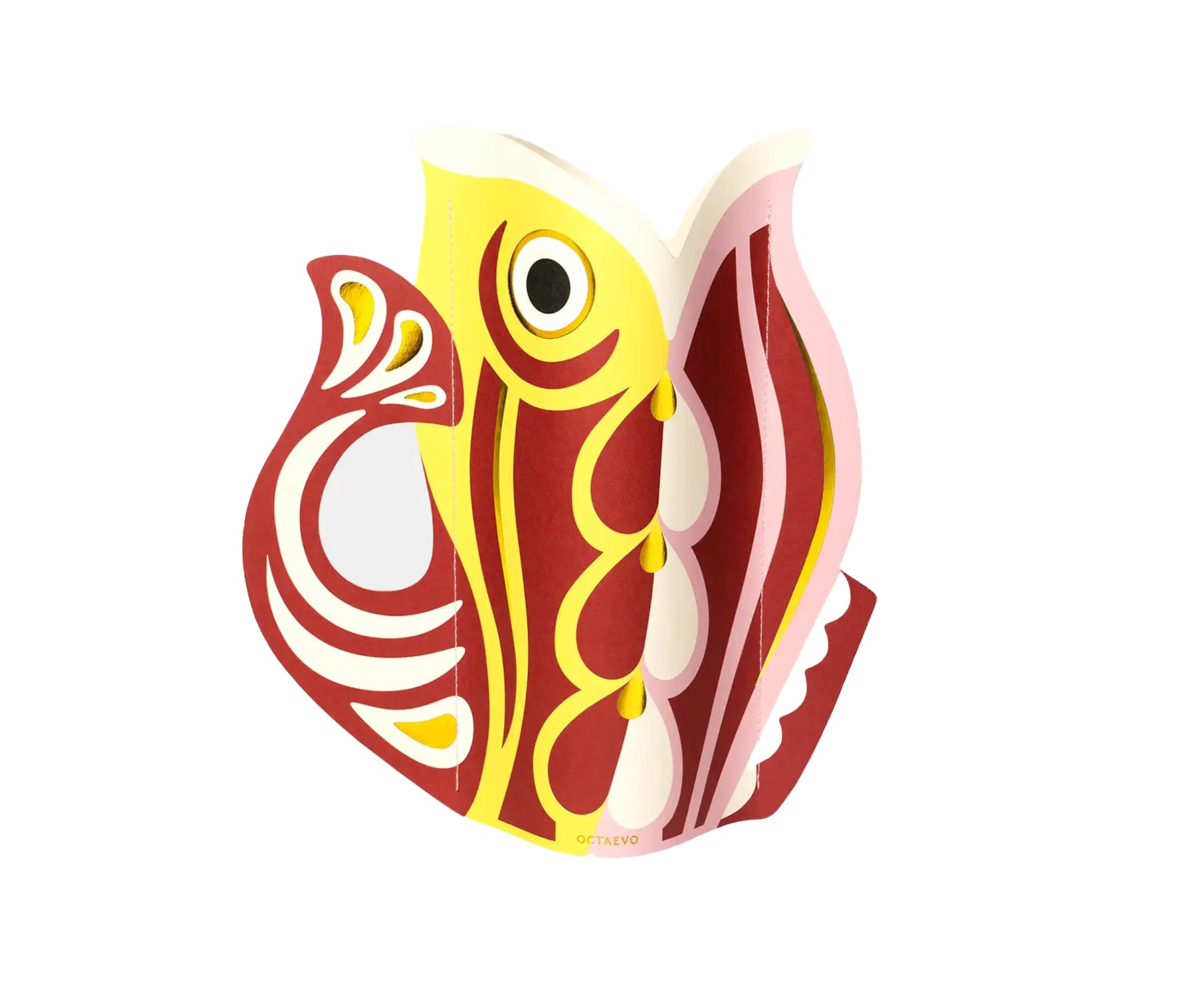 Paper Vase - Large Ruby Fish - by Octaevo