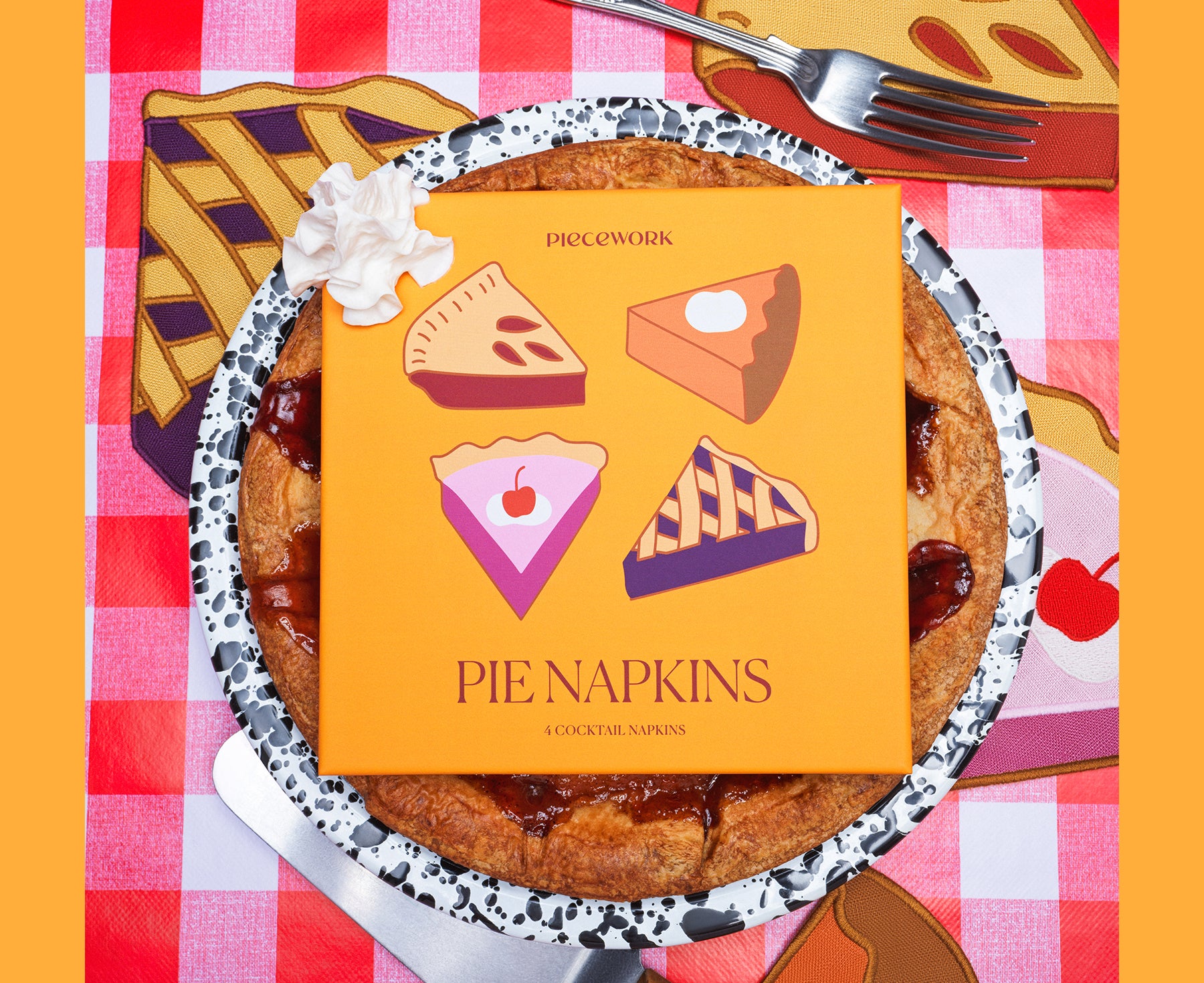 Cocktail Napkin Set - Pie - by Piecework