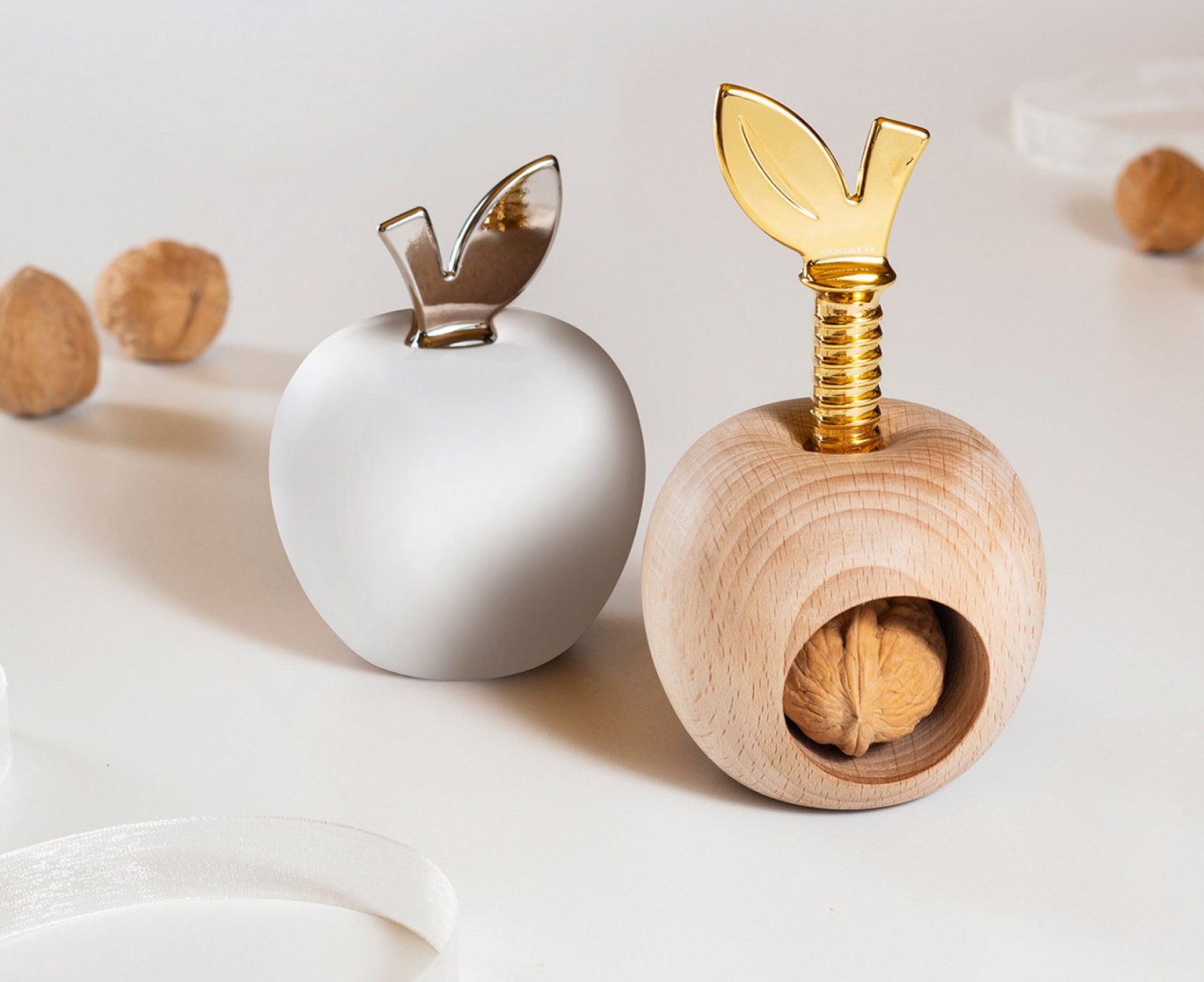 Eden Nutcracker in White and Birch by Casa Bugatti