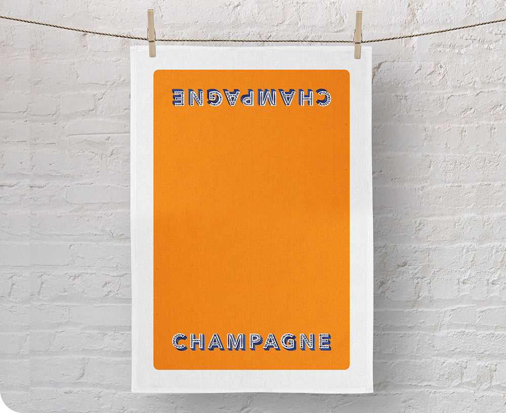 Word Dish Towel - Happy Hour - by Jamida