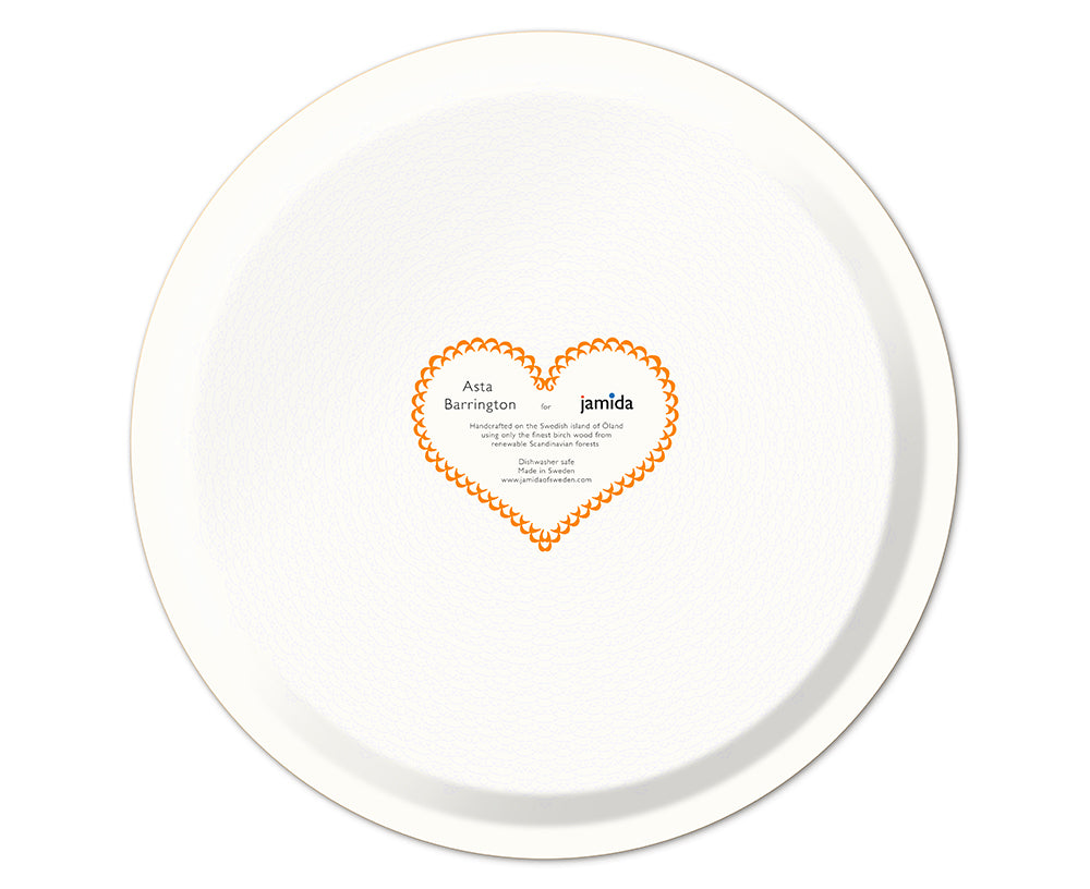 Word Round Tray - Champagne Orange - by Jamida