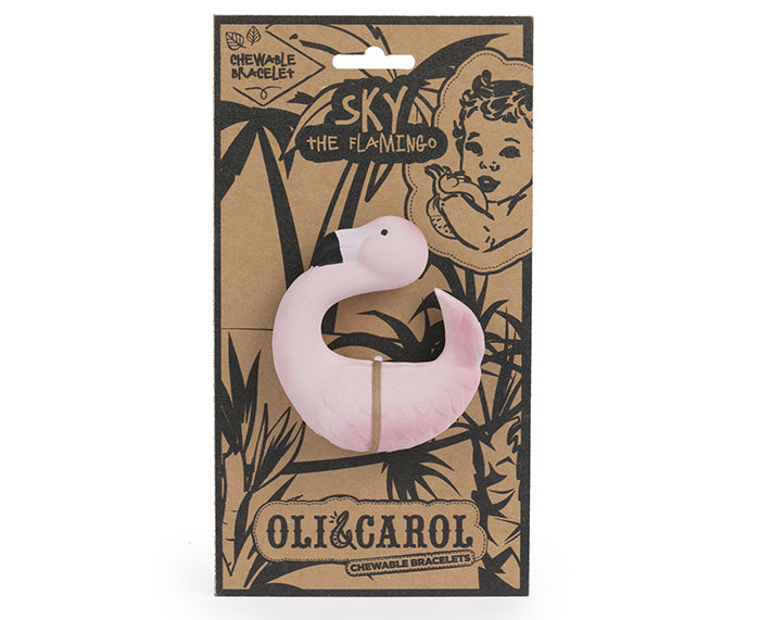 Sky the Flamingo Chewable Bracelet by Oli & Carol