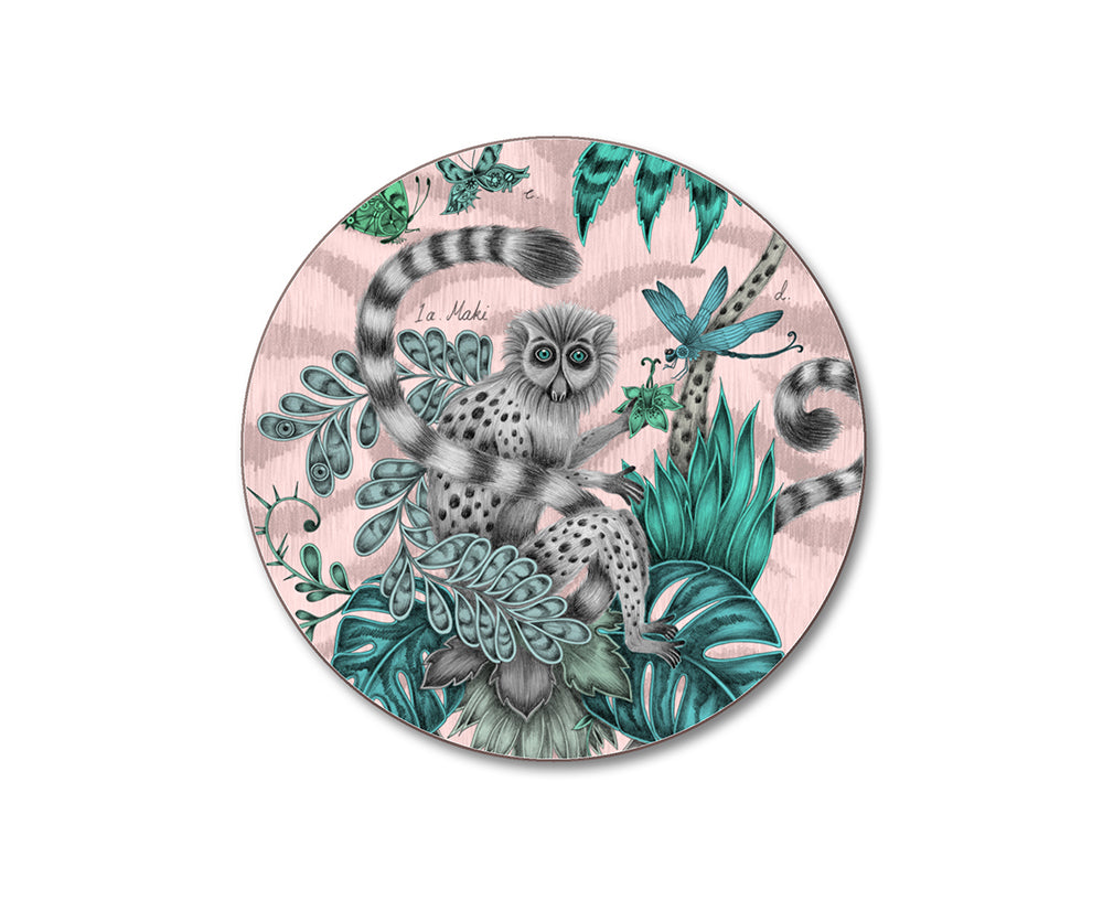 Lemur Set of Four Coasters by Jamida