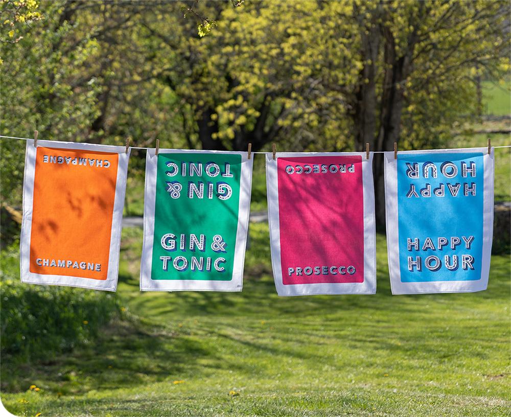 Word Dish Towels by Jamida