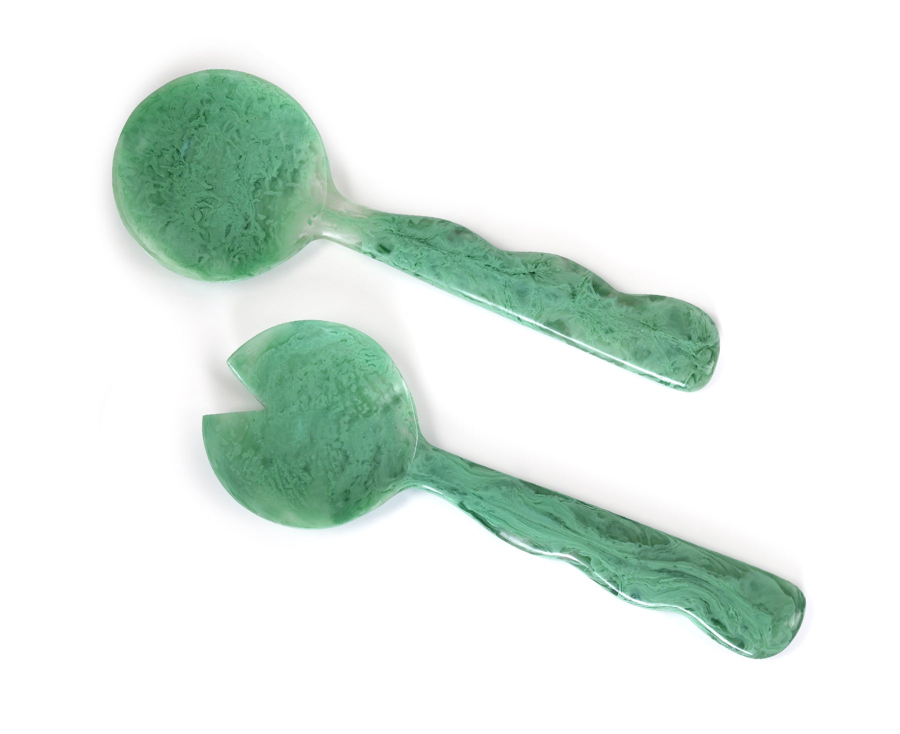 Resin Salad Servers in Green by Casa Amarosa