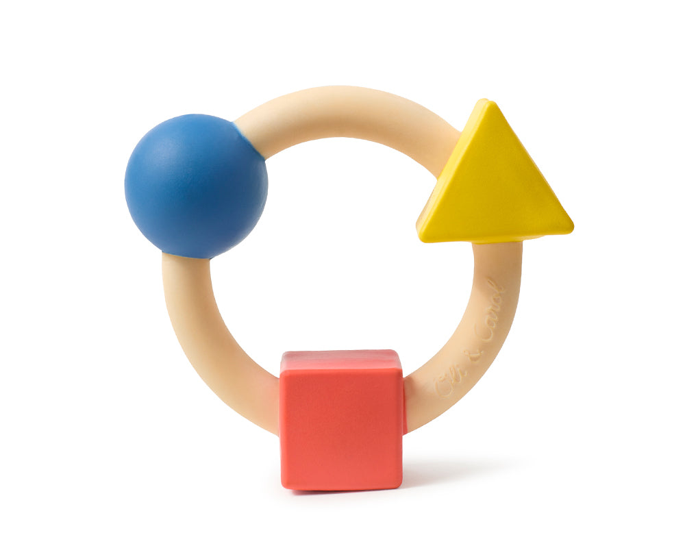 Bauhaus Chewable Toy in Primary Colors by Oli & Carol