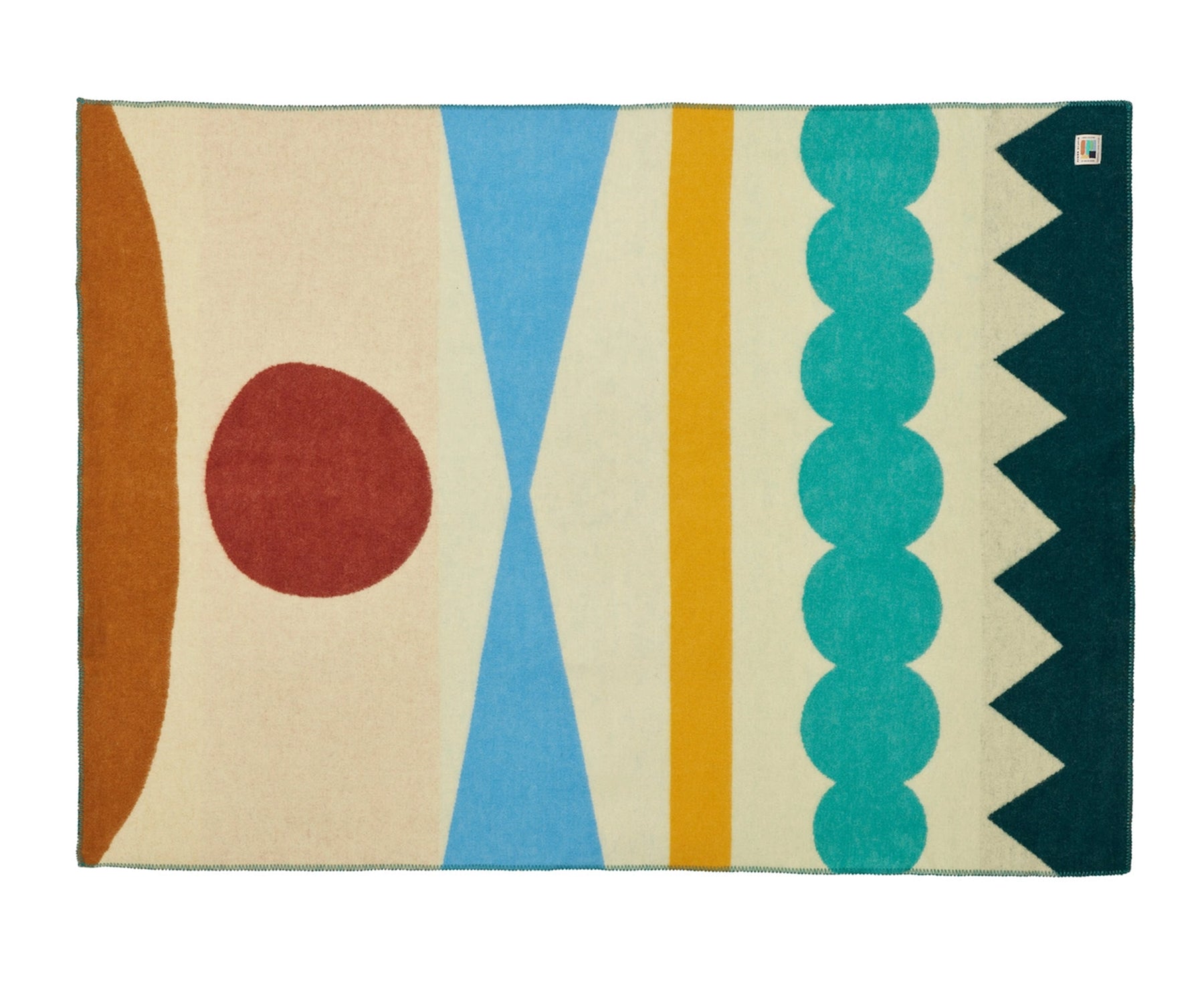 Harvest Moon Wool Geometric Blanket by Donna Wilson
