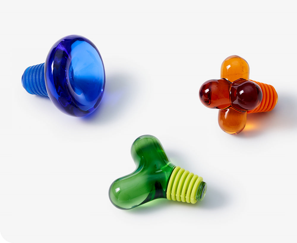 Hobknob Bottle Stopper in Amber by Areaware