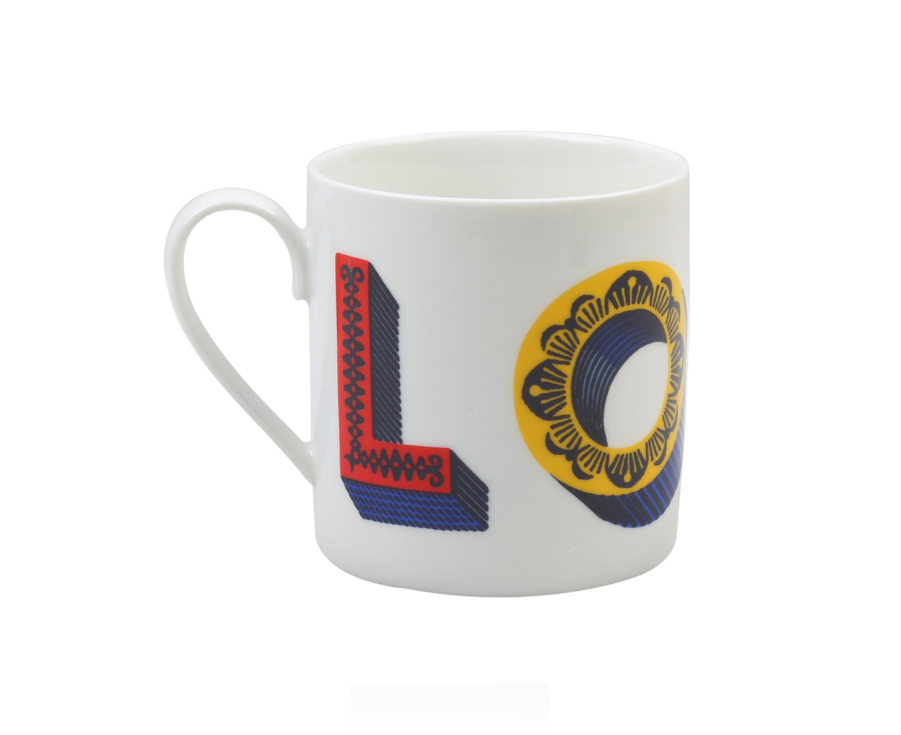 Word Porcelain Mug - Love - by Jamida