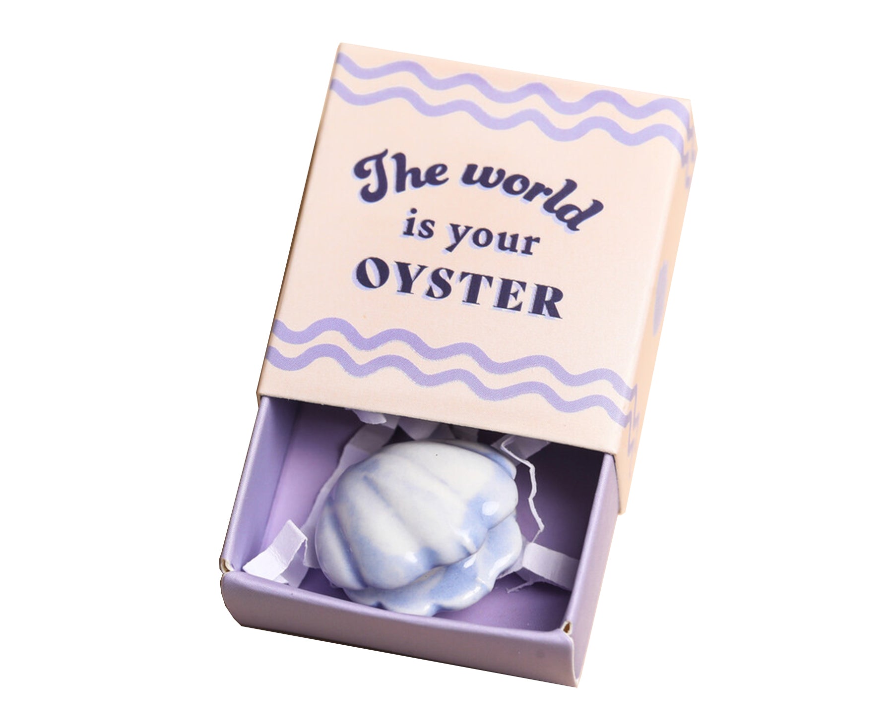Tiny Ceramic Matchbox Token - Oyster - by Lisa Angel