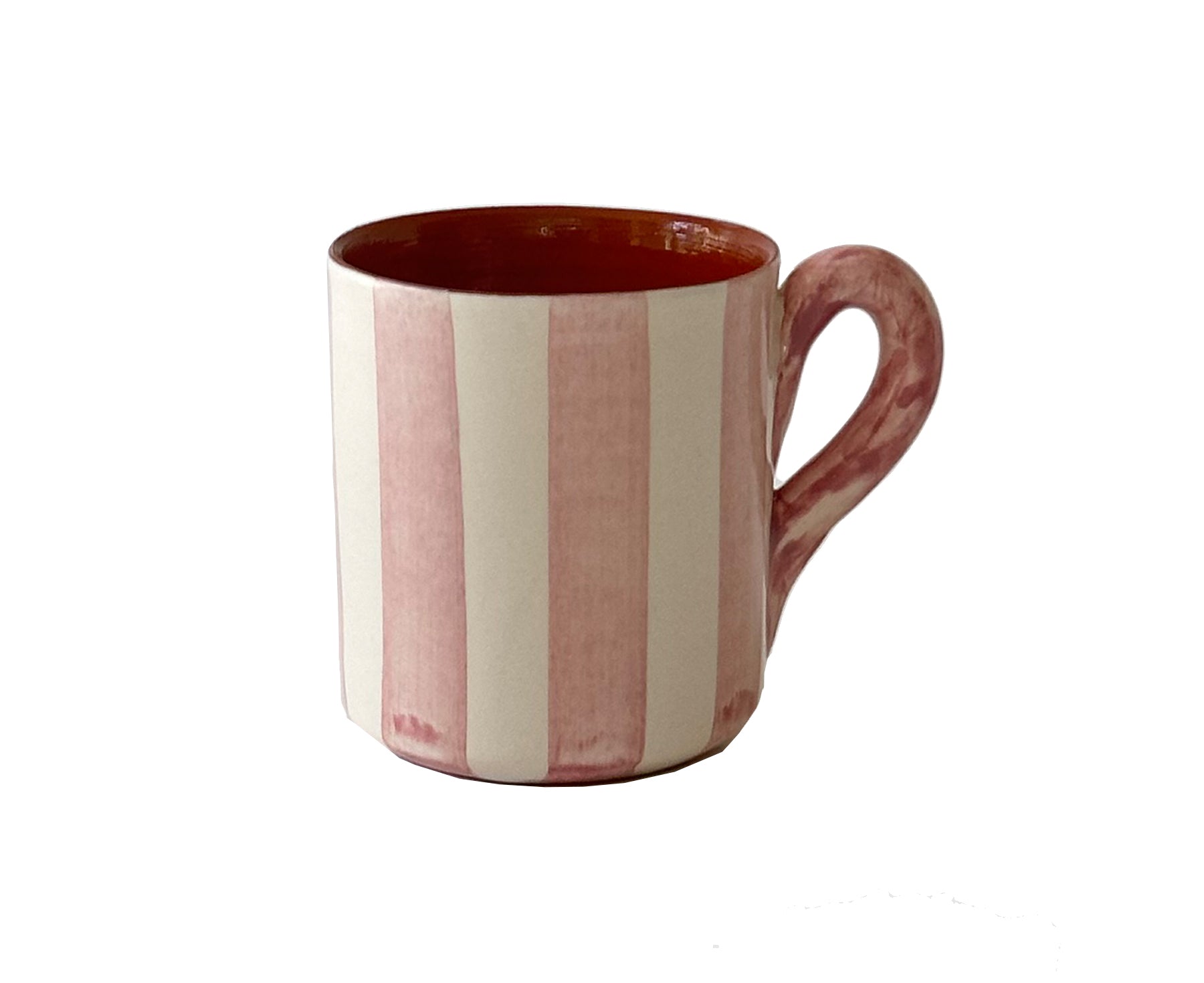 Bold Stripe Terracotta Mug in Pink by Casa Cubista