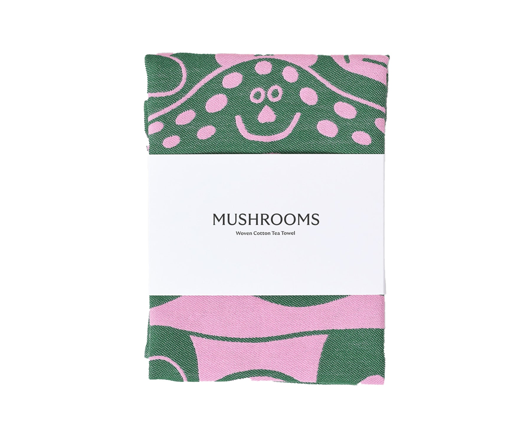 Woven Cotton Dish Towel - Mushrooms - by Wrap